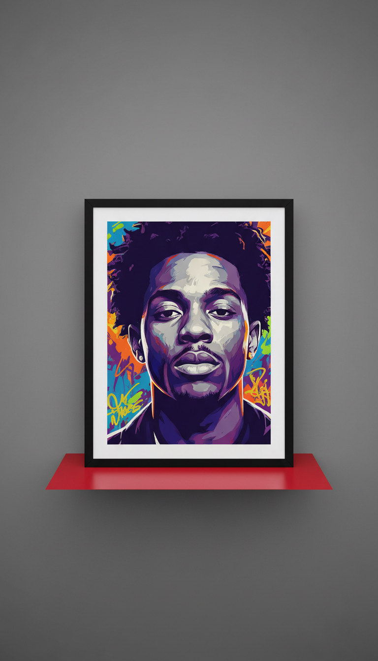 Juice WRLD Vivid Portrait Gloss Print
